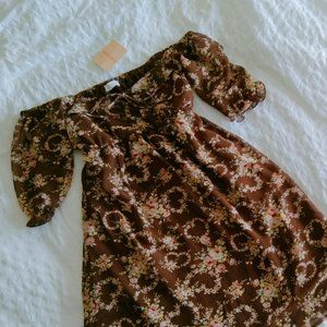 Japan Liz Lisa Brown Pattern Dolly Dress NWT